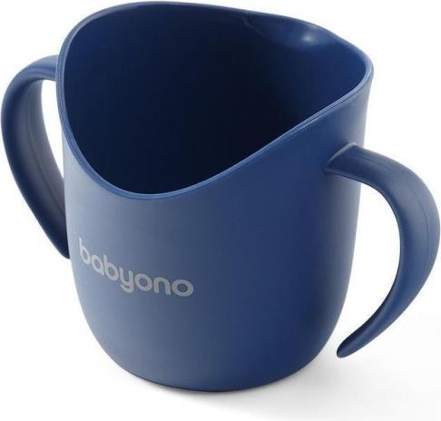 Dětský ergonomický hrníček Babyono FLOW modrý - obrázek 1