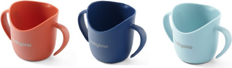 Dětský ergonomický hrníček Babyono FLOW modrý - obrázek 2