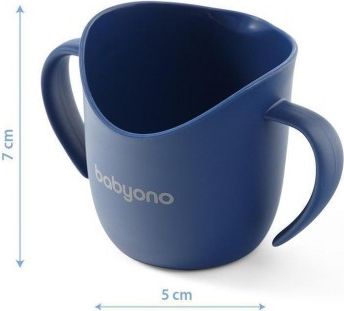 Dětský ergonomický hrníček Babyono FLOW modrý - obrázek 3