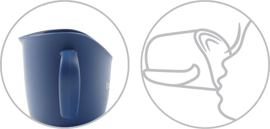 Dětský ergonomický hrníček Babyono FLOW modrý - obrázek 4