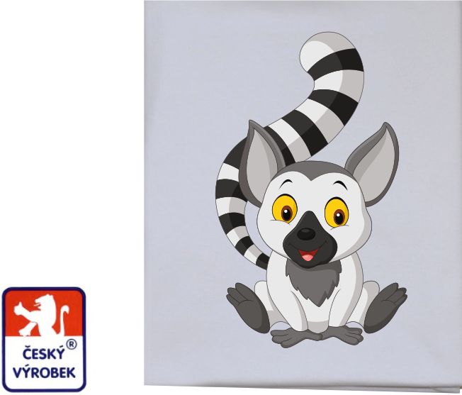 Dětská letní deka Dětský svět bavlněná sedící lemur - obrázek 1