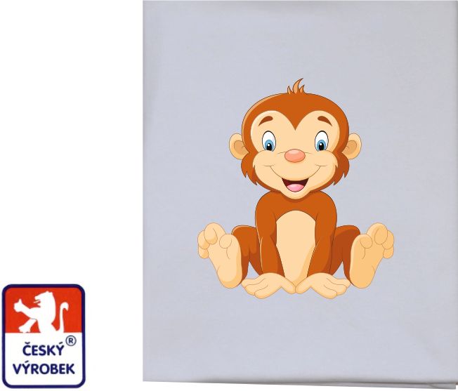 Dětská letní deka Dětský svět bavlněná sedící opička - obrázek 1