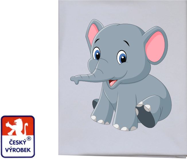 Dětská letní deka Dětský svět bavlněná sedící slon - obrázek 1