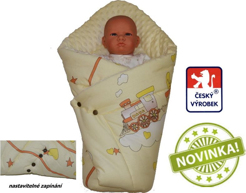 Kojenecká rychlozavinovačka Dětský svět Minky s nastavitelným zapínánímí - obrázek 1
