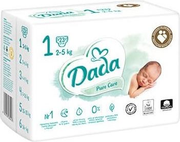 Jednorázové pleny DADA Pure Care Newborn vel.1 2-5kg 23ks - obrázek 1