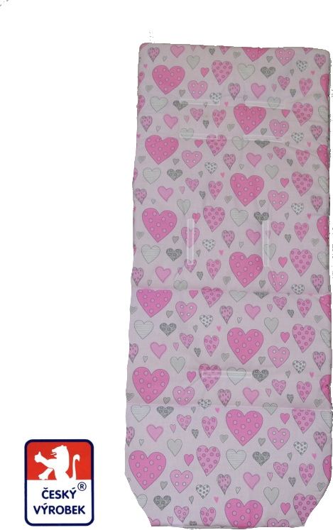 Textilní vložka do kočárku Dětský svět Valco Baby Snap 4 srdíčko 36x90cm - obrázek 1