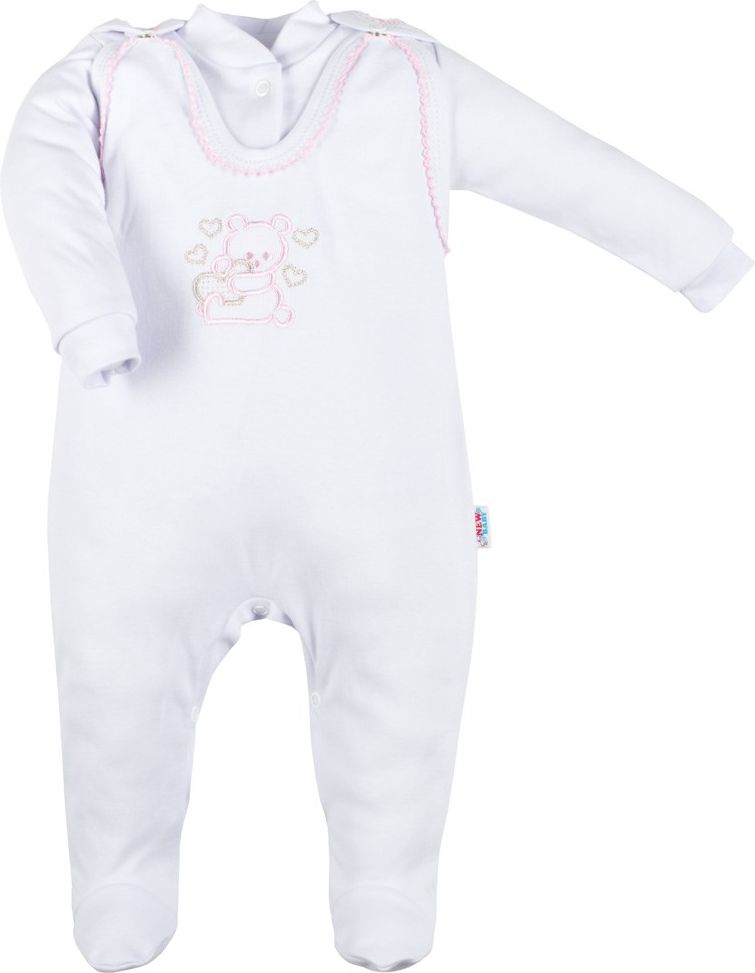 NEW BABY 4-dílná soupravička růžová Bavlna 56 (0-3m) - obrázek 4