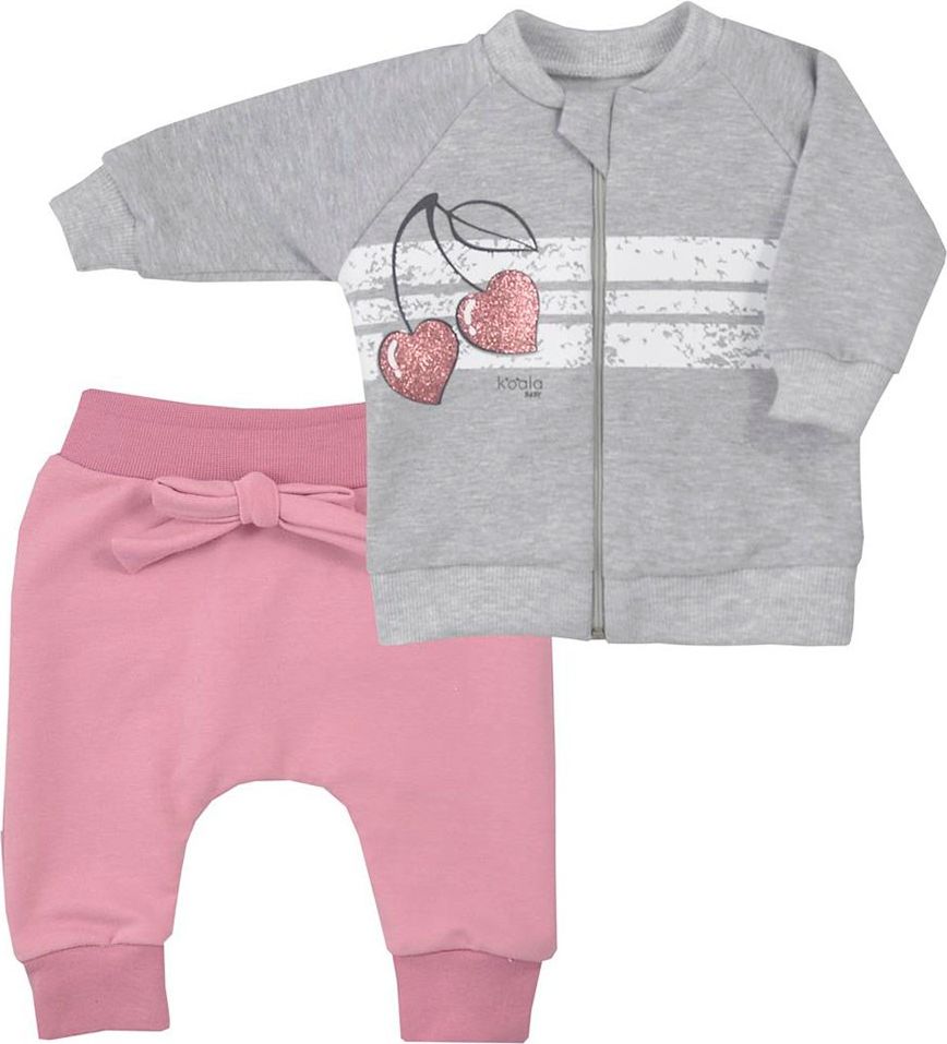 KOALA Kojenecké tepláčky a mikinka Koala Cherry Bavlna/Elastan 68 (4-6m) - obrázek 1