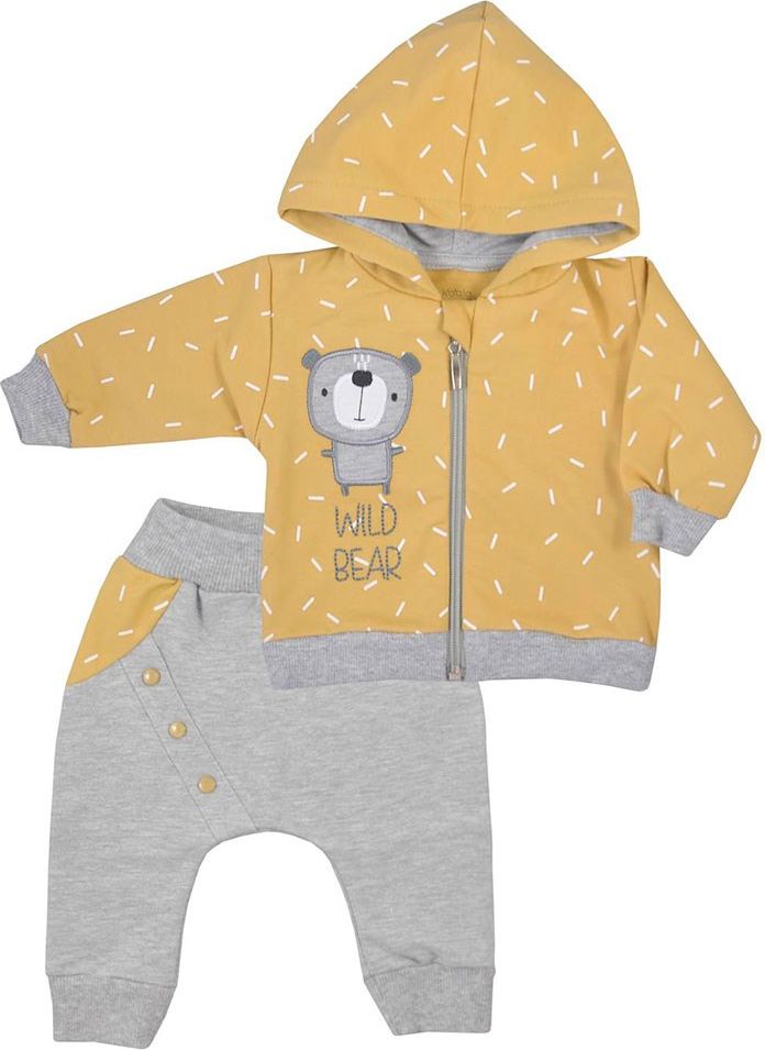 KOALA Kojenecké tepláčky a mikinka s kapucí Koala Wild Bear Bavlna/Elastan 74 (6-9m) - obrázek 1