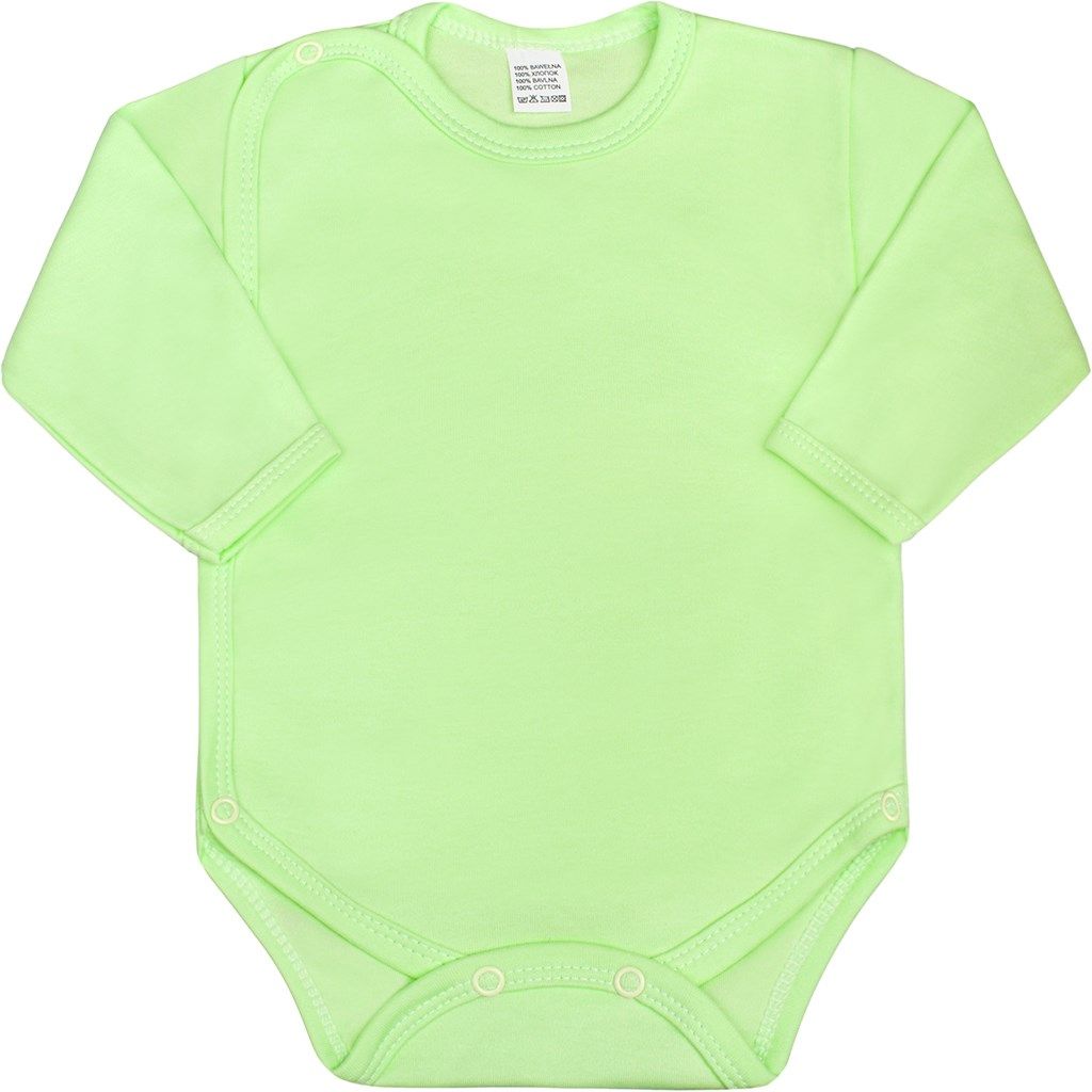 NEW BABY Kojenecké body celorozepínací New Baby Classic zelené 56 100% bavlna 56 (0-3m) - obrázek 1
