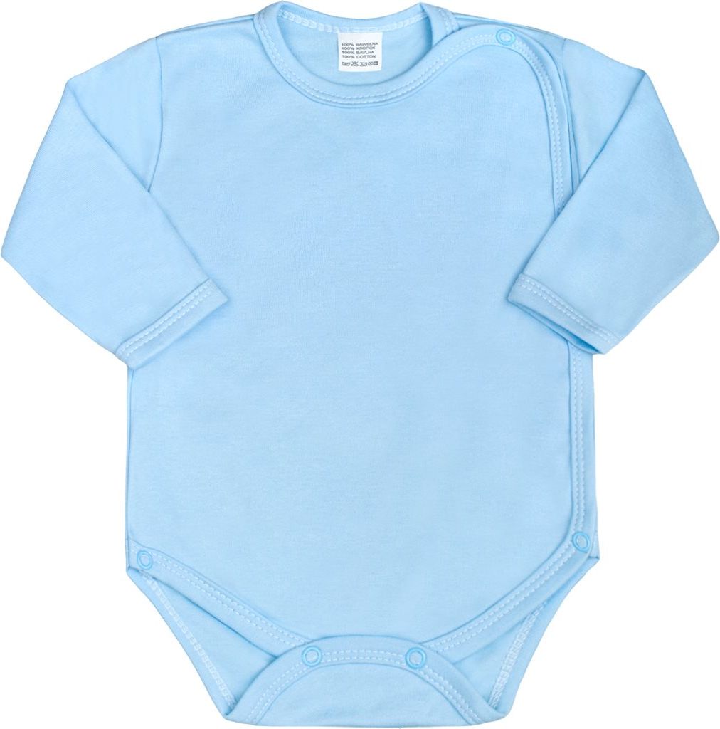 NEW BABY Kojenecké body celorozepínací New Baby Classic modré 56 100% bavlna 56 (0-3m) - obrázek 1