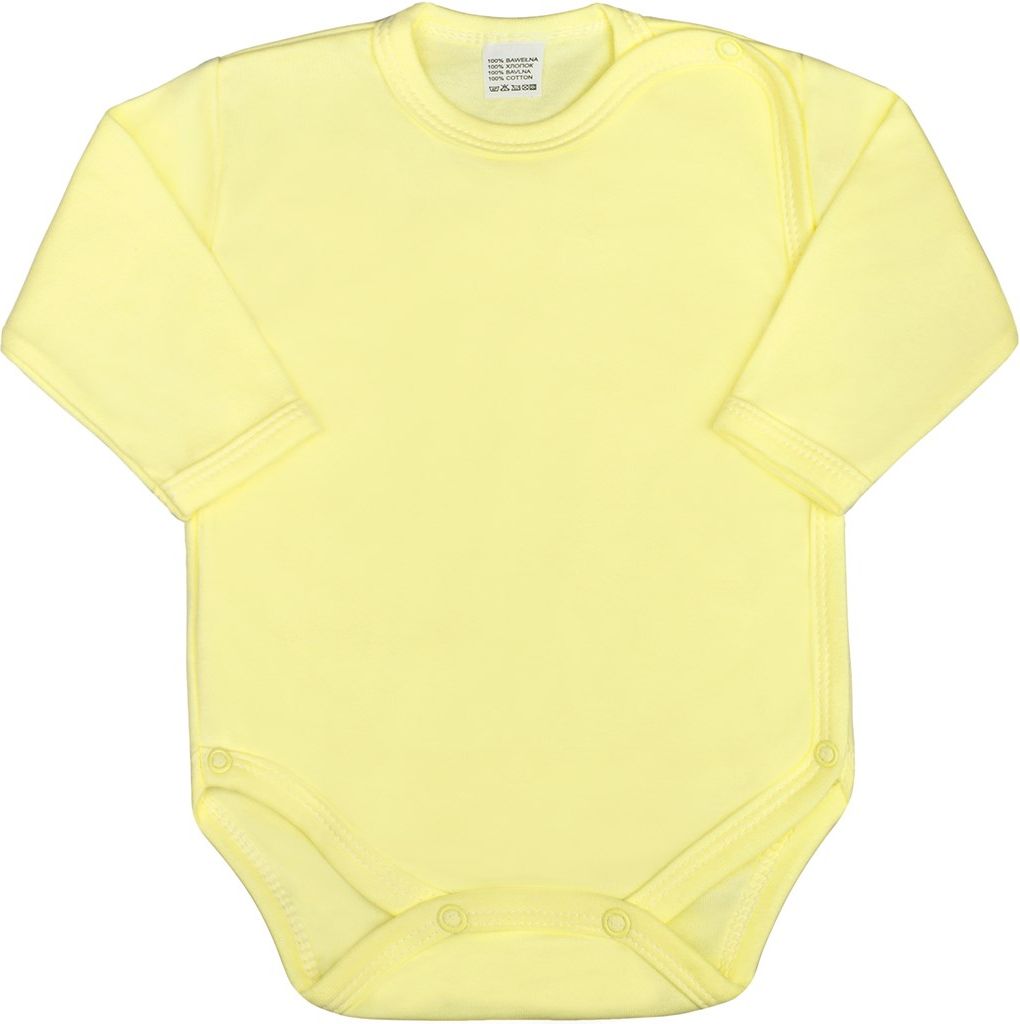 NEW BABY Kojenecké body celorozepínací New Baby Classic žluté 56 100% bavlna 56 (0-3m) - obrázek 1