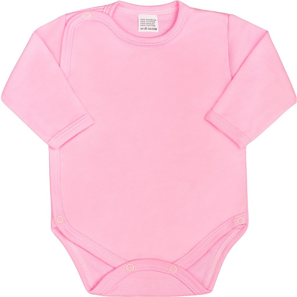 NEW BABY Kojenecké body celorozepínací New Baby Classic růžové 56 100% bavlna 56 (0-3m) - obrázek 1