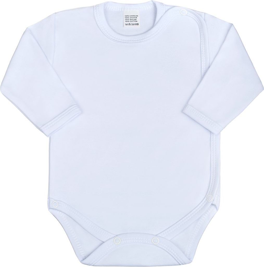 NEW BABY Kojenecké body celorozepínací New Baby Classic bílé 62 100% bavlna 62 (3-6m) - obrázek 1