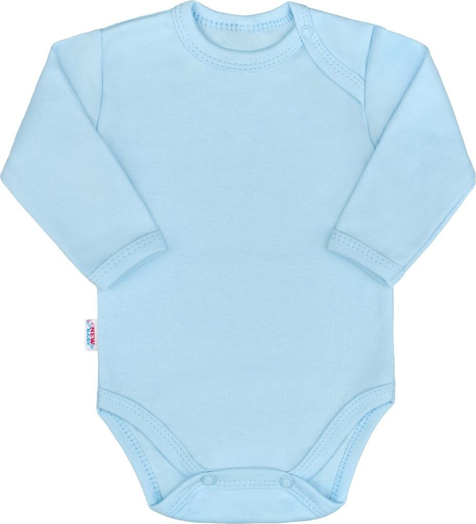NEW BABY Kojenecké body s dlouhým rukávem New Baby Pastel modré 62 100% bavlna 62 (3-6m) - obrázek 1