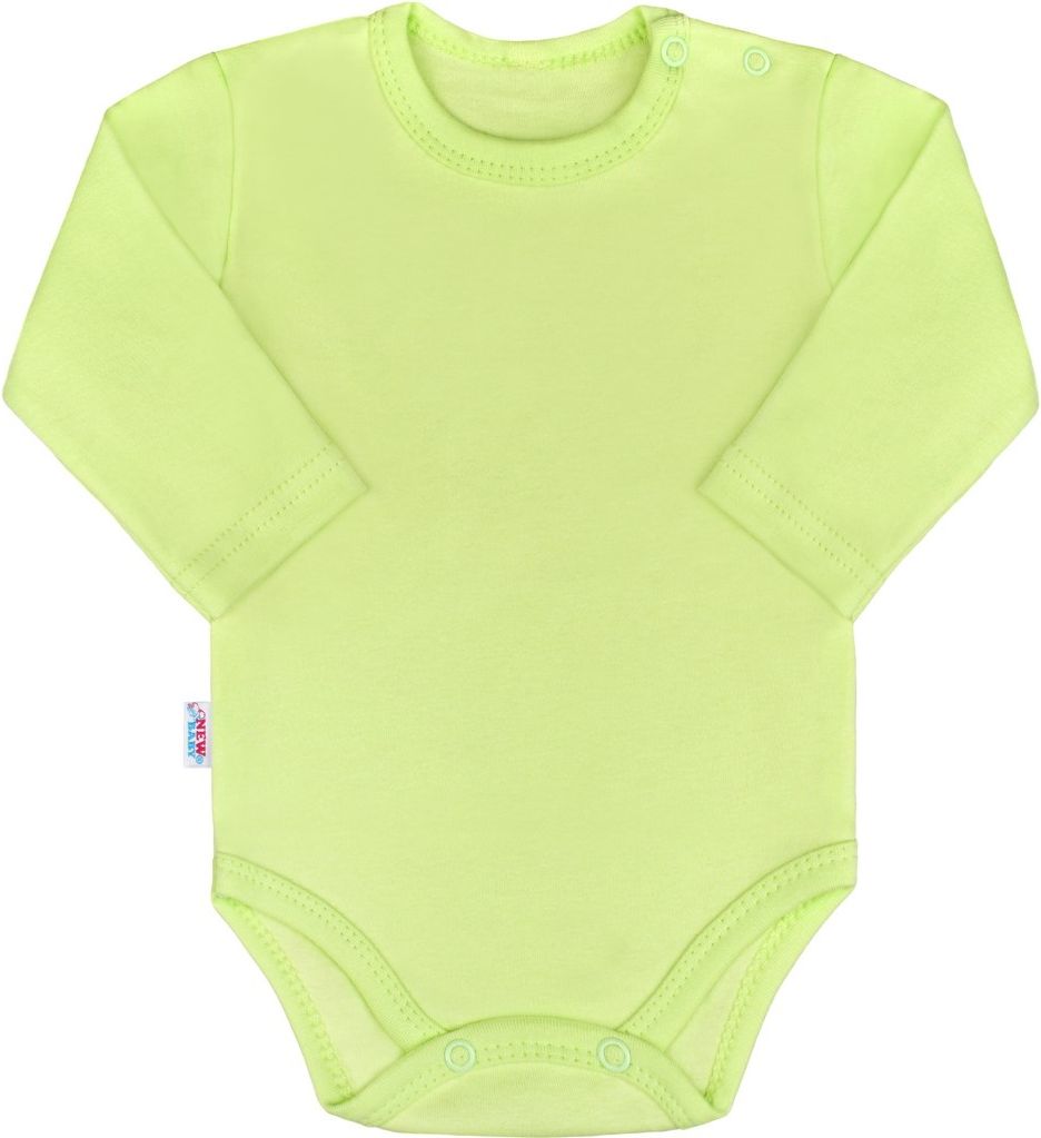 NEW BABY Kojenecké body s dlouhým rukávem New Baby Pastel zelené 62 100% bavlna 62 (3-6m) - obrázek 1
