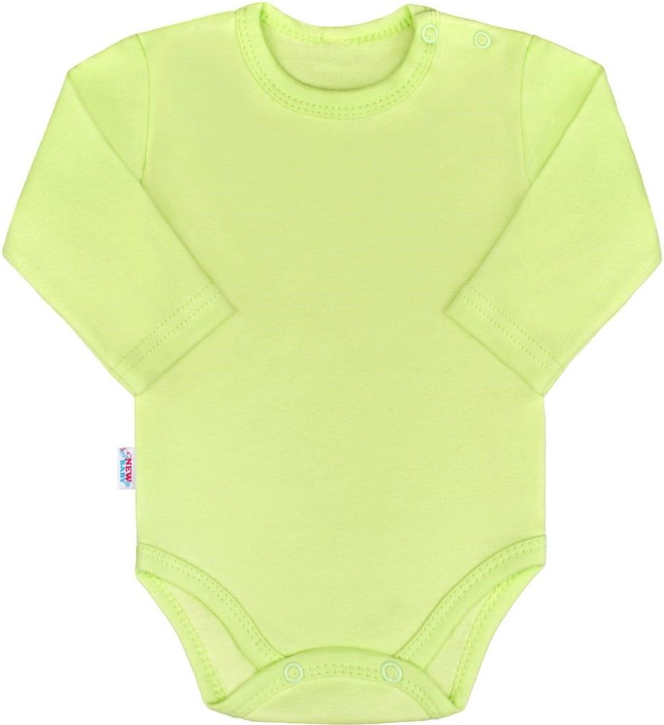 NEW BABY Kojenecké body s dlouhým rukávem New Baby Pastel zelené 68 100% bavlna 68 (4-6m) - obrázek 1