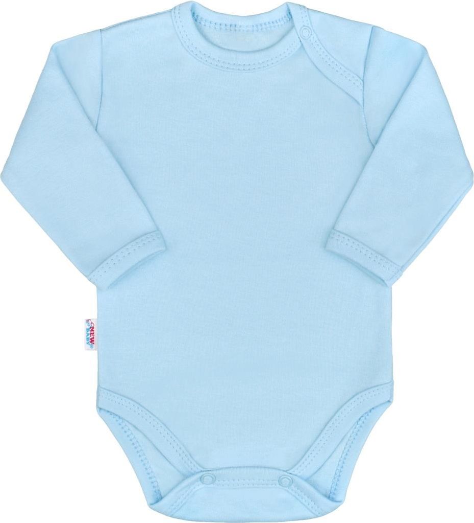 NEW BABY Kojenecké body s dlouhým rukávem New Baby Pastel modré 86 100% bavlna 86 (12-18m) - obrázek 1