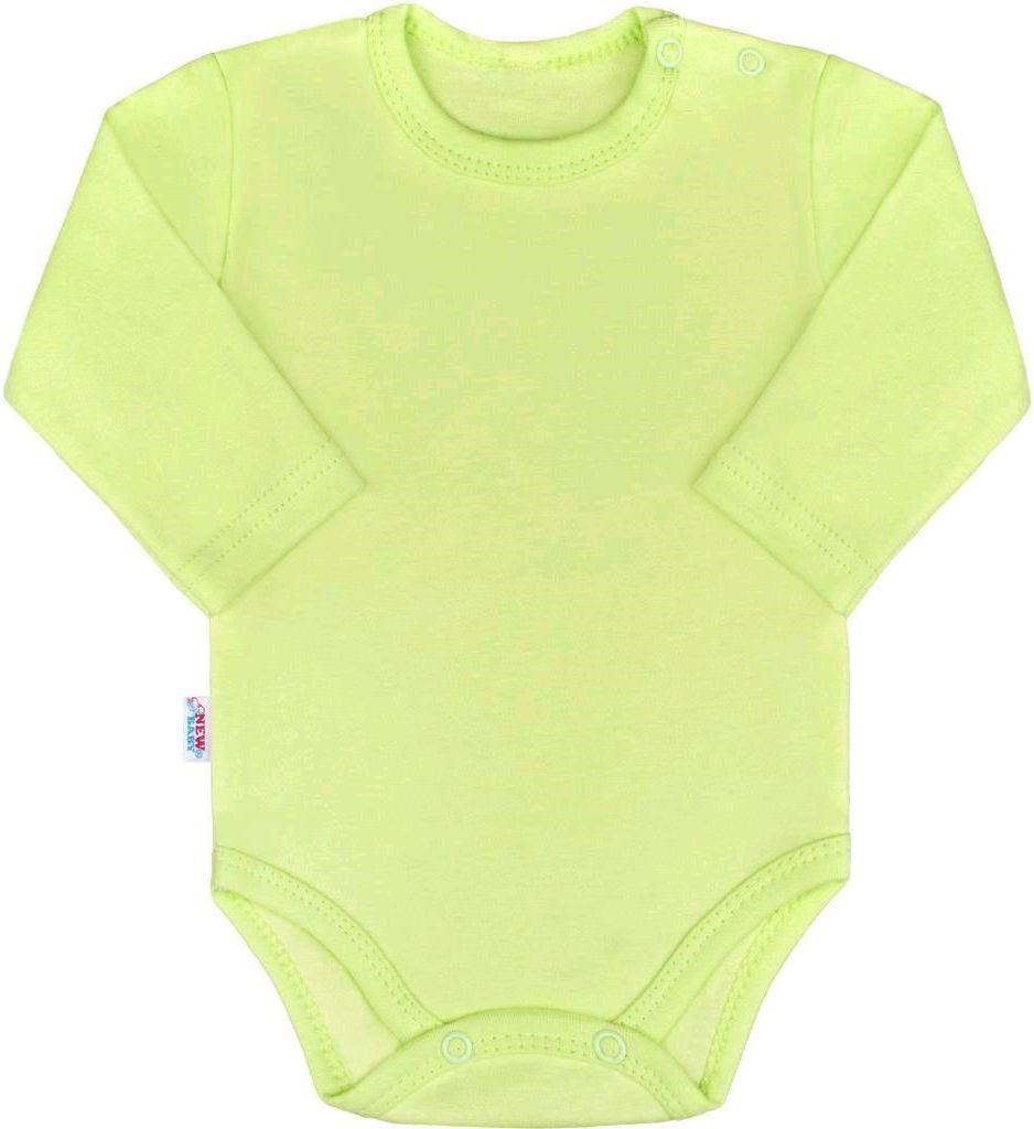 NEW BABY Kojenecké body s dlouhým rukávem New Baby Pastel zelené 86 100% bavlna 86 (12-18m) - obrázek 1