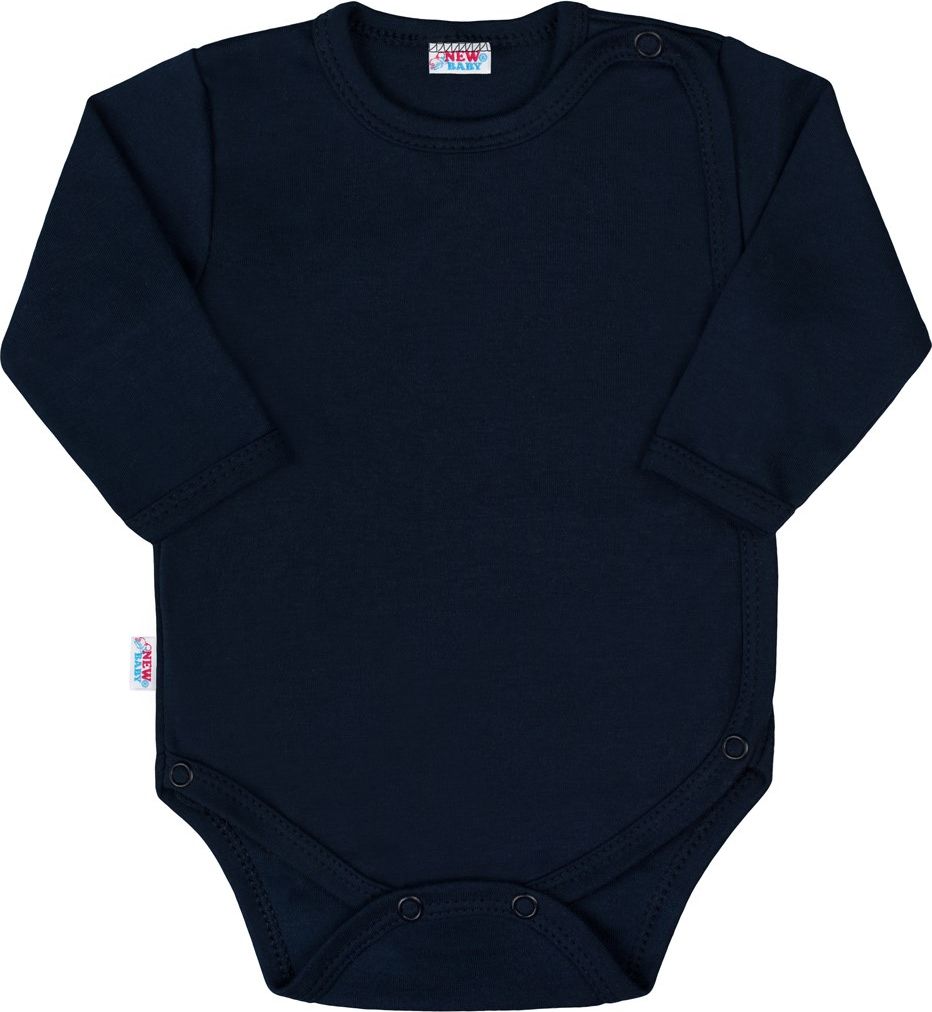 NEW BABY Kojenecké celorozepínací body New Baby Classic II tmavě modré 50 100% bavlna 50 - obrázek 1
