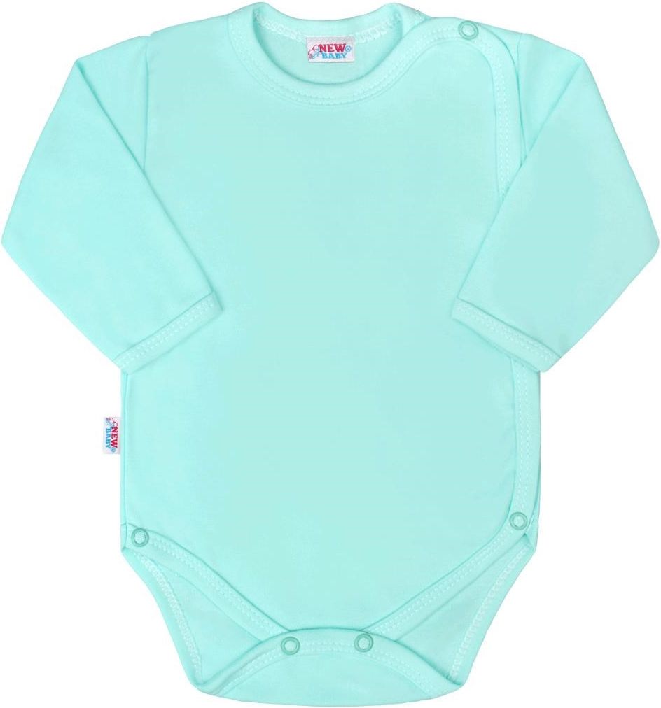 NEW BABY Kojenecké celorozepínací body New Baby Classic II mátové 68 100% bavlna 68 (4-6m) - obrázek 1