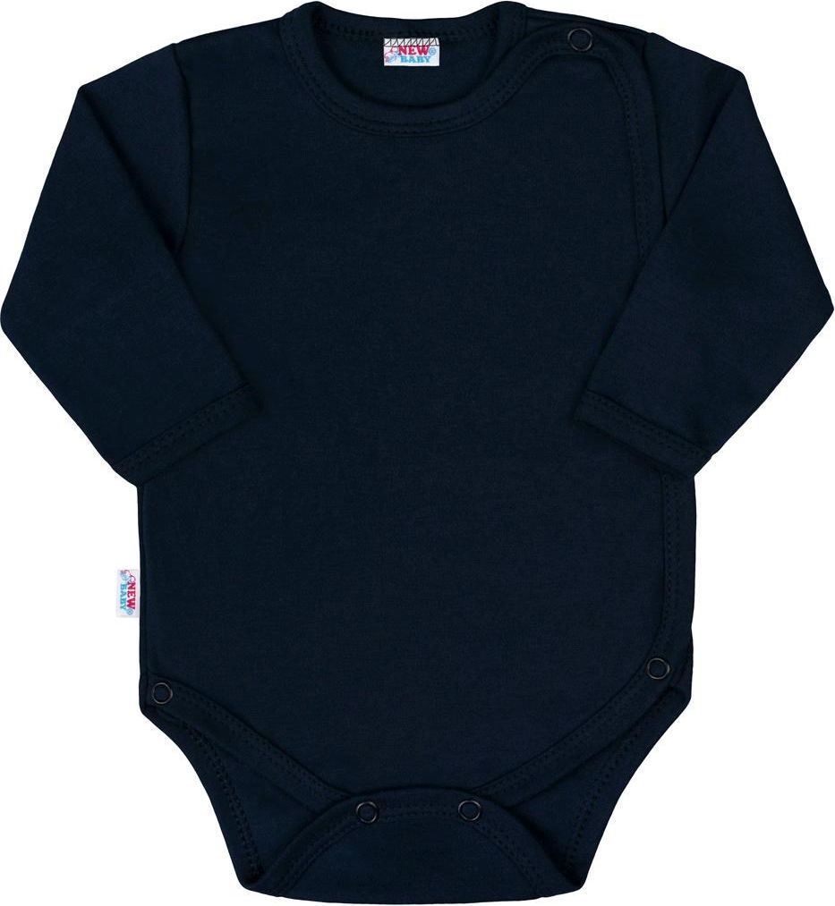 NEW BABY Kojenecké celorozepínací body New Baby Classic II tmavě modré 74 100% bavlna 74 (6-9m) - obrázek 1
