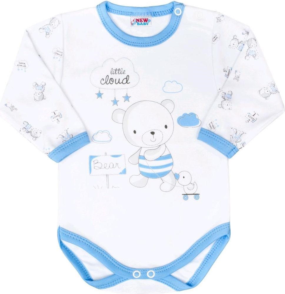 NEW BABY Kojenecké body New Baby Bears modré 74 100% bavlna 74 (6-9m) - obrázek 1
