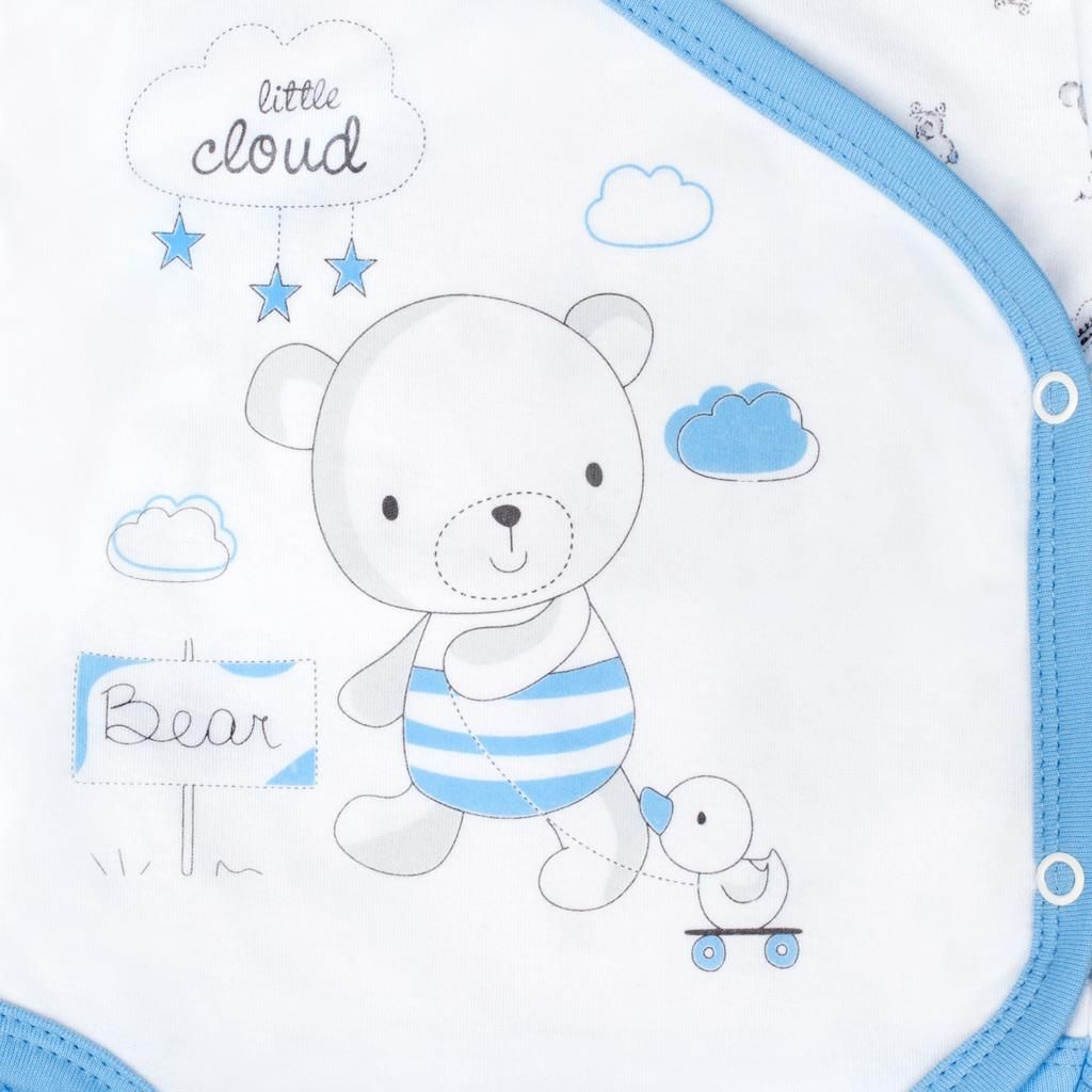 NEW BABY Kojenecké body s bočním zapínáním New Baby Bears modré 50 100% bavlna 50 - obrázek 3
