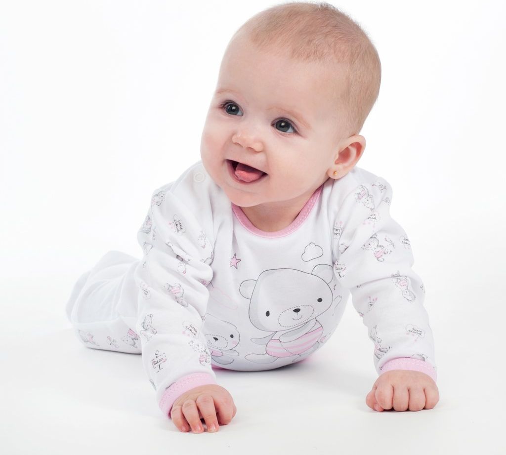 NEW BABY Kojenecké body s bočním zapínáním New Baby Bears růžové 68 100% bavlna 68 (4-6m) - obrázek 4
