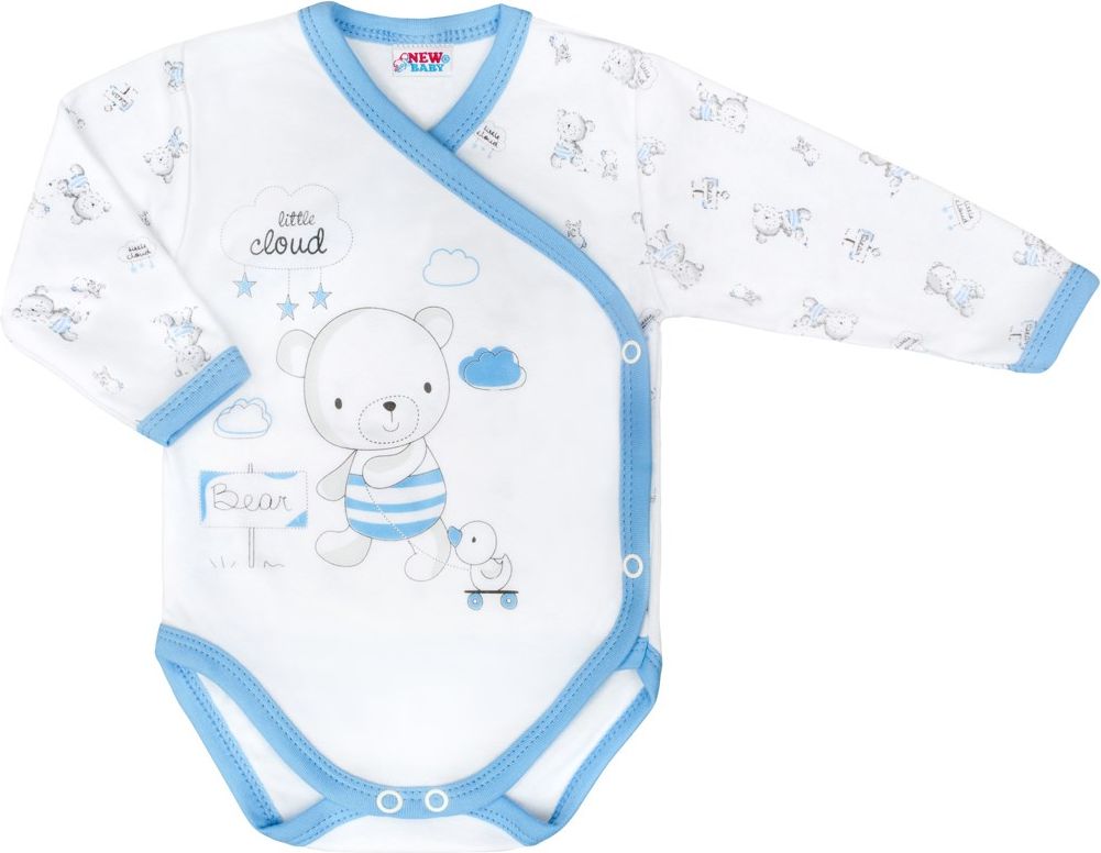 NEW BABY Kojenecké body s bočním zapínáním New Baby Bears modré 68 100% bavlna 68 (4-6m) - obrázek 2
