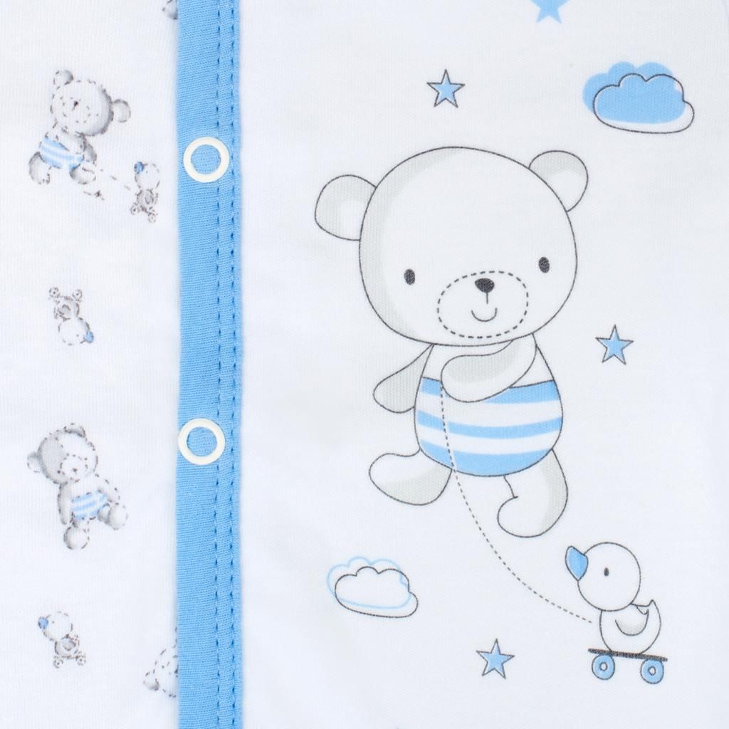 NEW BABY Kojenecké celorozepínací body New Baby Bears modré 68 100% bavlna 68 (4-6m) - obrázek 3