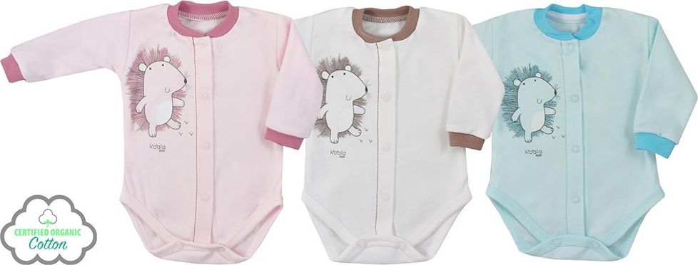 KOALA Kojenecké body celorozepínací z organické bavlny Koala Lesní Přítel béžové 62 100% BIO PRODUKT 62 (3-6m) - obrázek 2