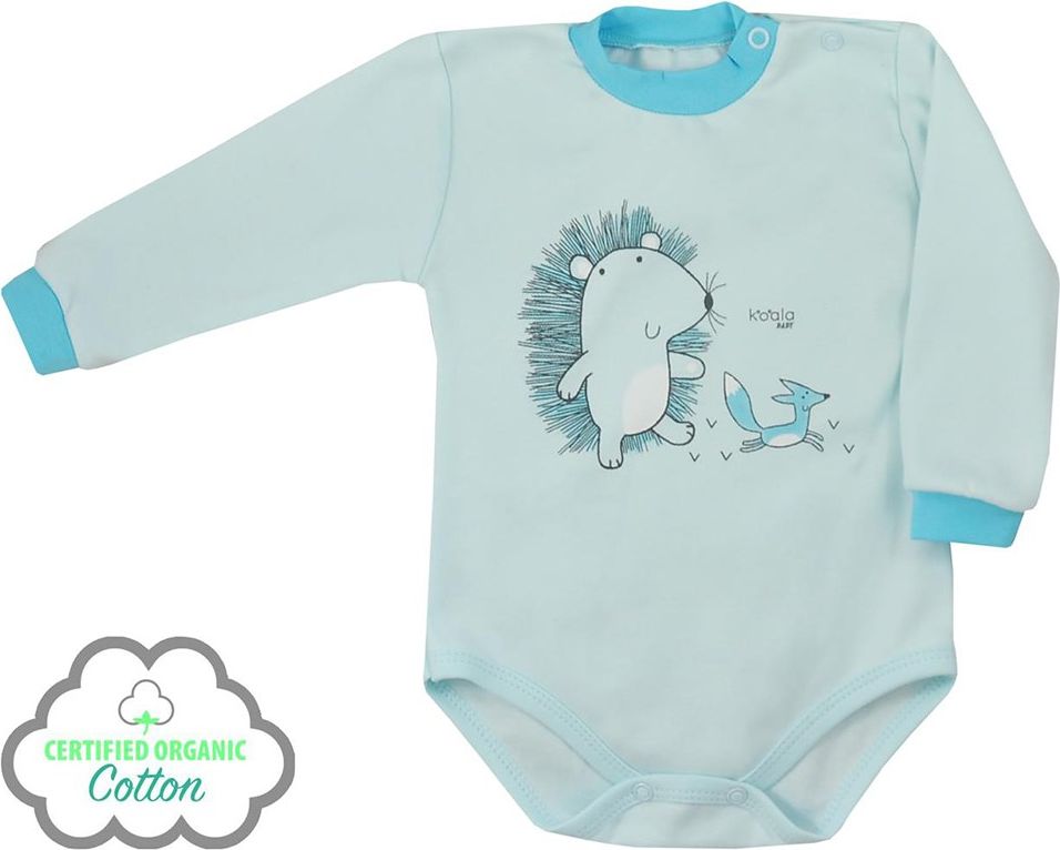 KOALA Kojenecké body s dlouhým rukávem z organické bavlny Koala Lesní Přítel modré 74 100% BIO PRODUKT 74 (6-9m) - obrázek 1