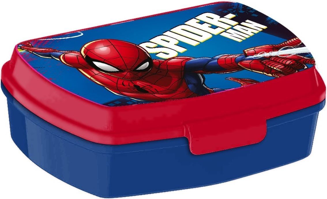 EUROSWAN Box na svačinu Spiderman blue Plast, 16x11x6 cm - obrázek 1