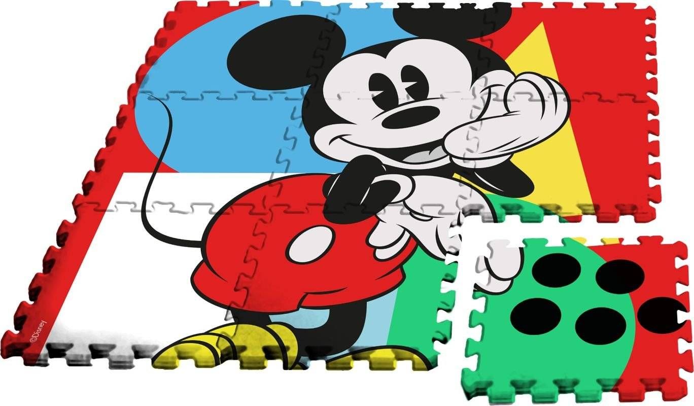EUROSWAN Podlahové pěnové puzzle Mickey 9 dílků 30x30x1 cm - obrázek 1