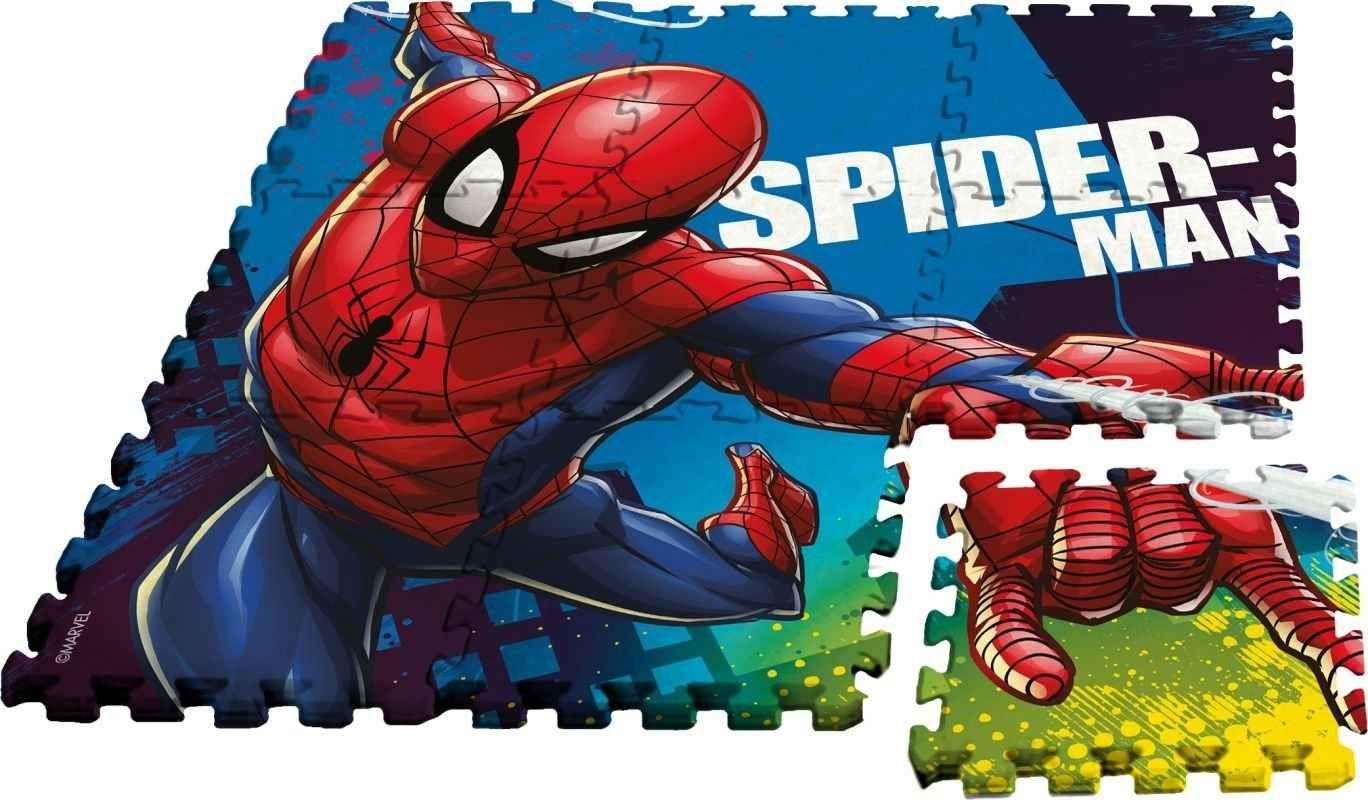 EUROSWAN Podlahové pěnové puzzle Spiderman 9 dílků 30x30x1 cm - obrázek 1