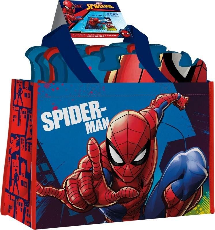EUROSWAN Podlahové pěnové puzzle Spiderman 9 dílků 30x30x1 cm - obrázek 2