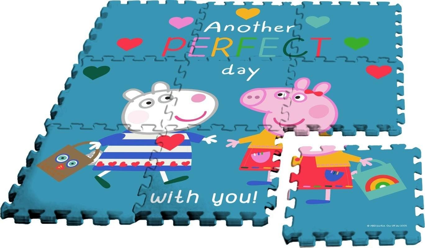 EUROSWAN Podlahové pěnové puzzle Peppa Pig 9 dílků 30x30x1 cm - obrázek 1