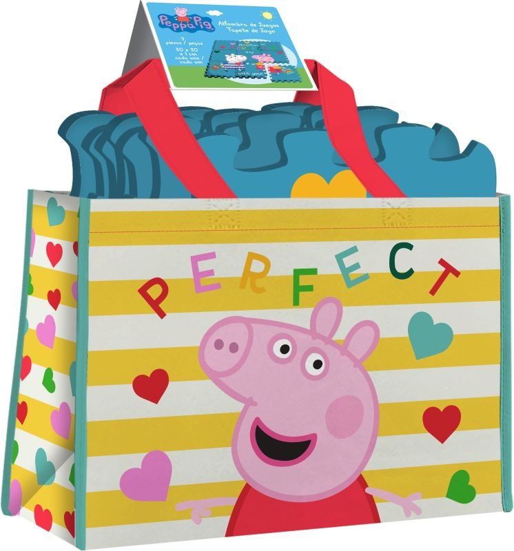 EUROSWAN Podlahové pěnové puzzle Peppa Pig 9 dílků 30x30x1 cm - obrázek 2