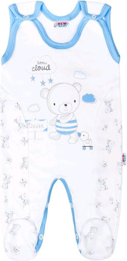 NEW BABY Kojenecké dupačky Bears modré 74 100% bavlna 74 (6-9m) - obrázek 1