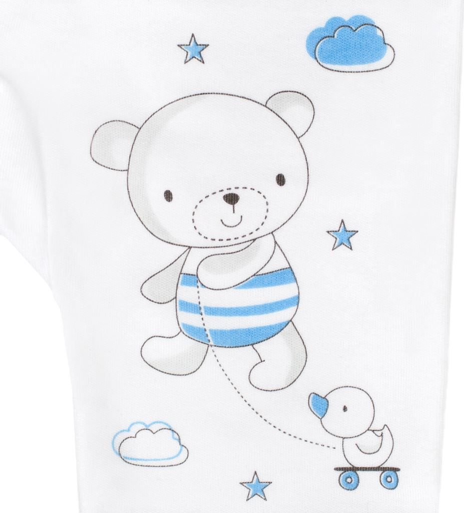 NEW BABY Kojenecké polodupačky Bears modré 56 100% bavlna 56 (0-3m) - obrázek 2