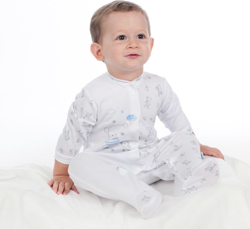 NEW BABY Kojenecké polodupačky Bears modré 56 100% bavlna 56 (0-3m) - obrázek 3