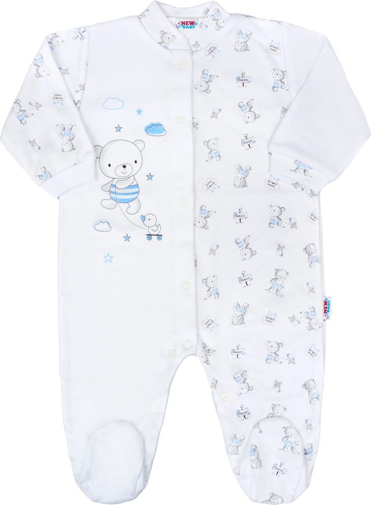 NEW BABY Kojenecký overal New Baby Bears modrý 100% Bavlna 74 (6-9m) - obrázek 1