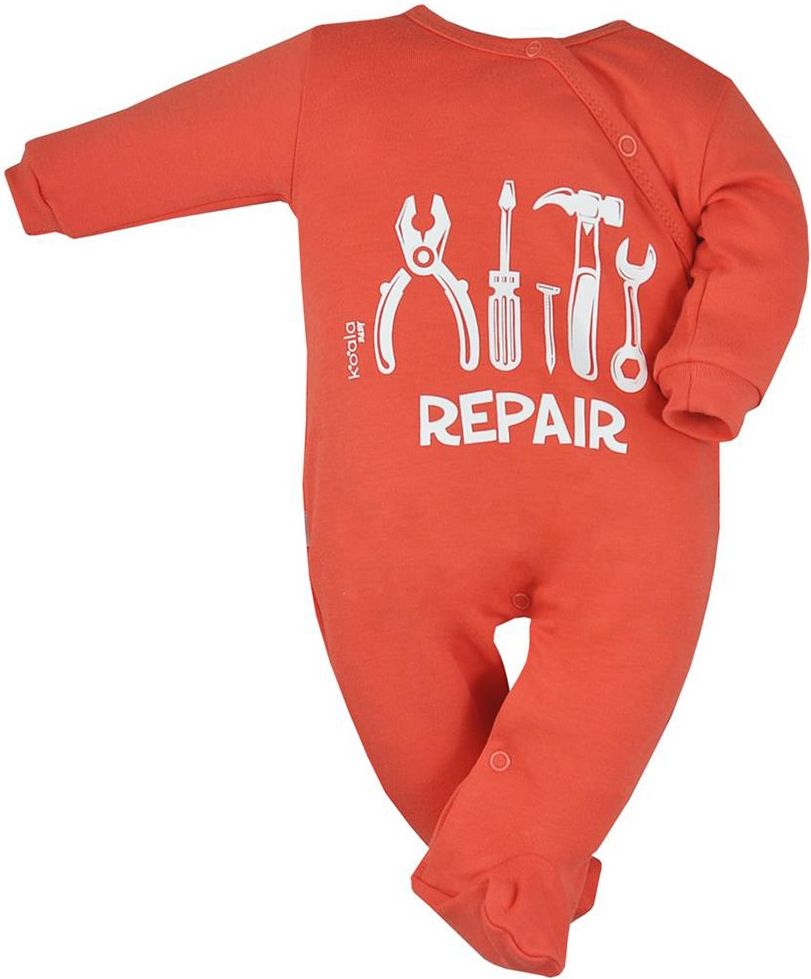 KOALA Kojenecký bavlněný overal Koala Repair dark peach 100% Bavlna 68 (4-6m) - obrázek 1