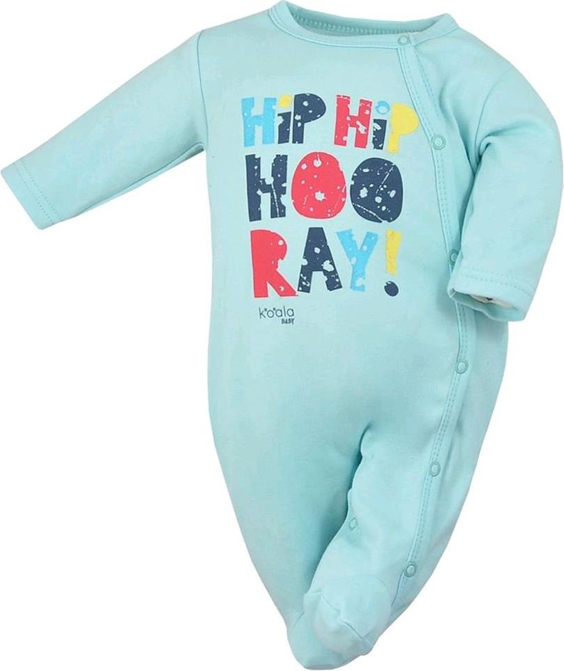 KOALA Kojenecký overal Koala Hip-Hip modrý 100% Bavlna 74 (6-9m) - obrázek 1