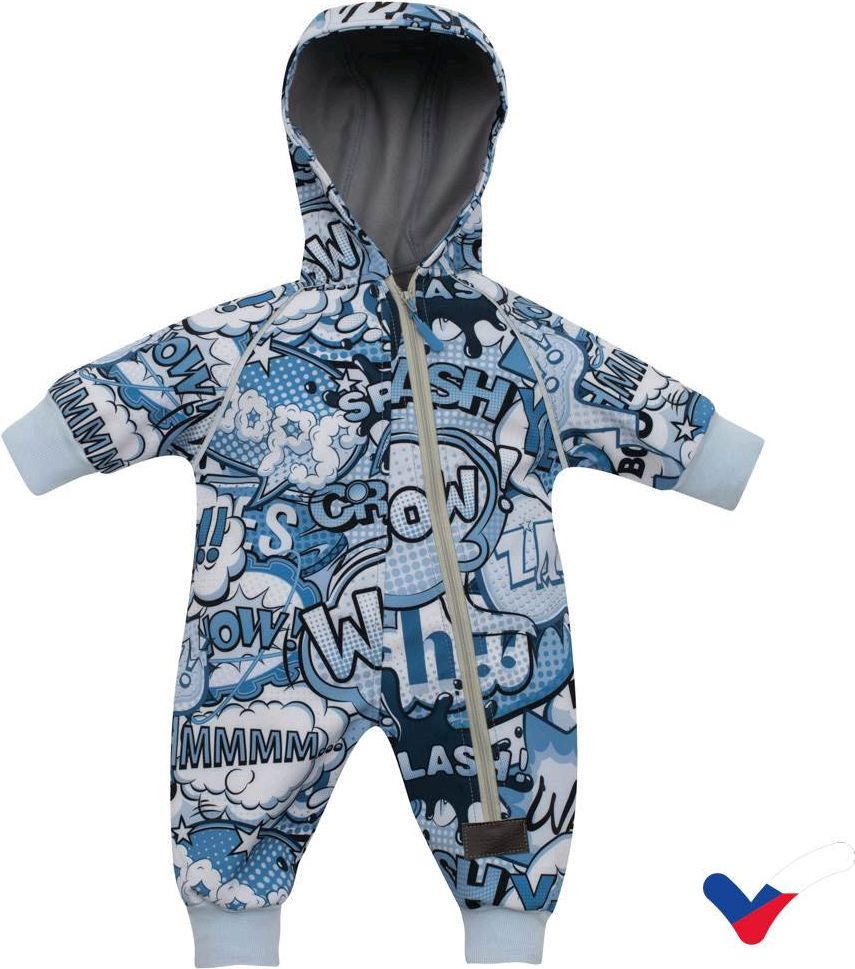 NEW BABY Softshellový kojenecký overal New Baby Komix Polyester/Polyamid 74 (6-9m) - obrázek 1