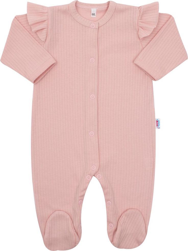 NEW BABY Kojenecký bavlněný overal New Baby Practical růžový holka 100% Bavlna 74 (6-9m) - obrázek 1