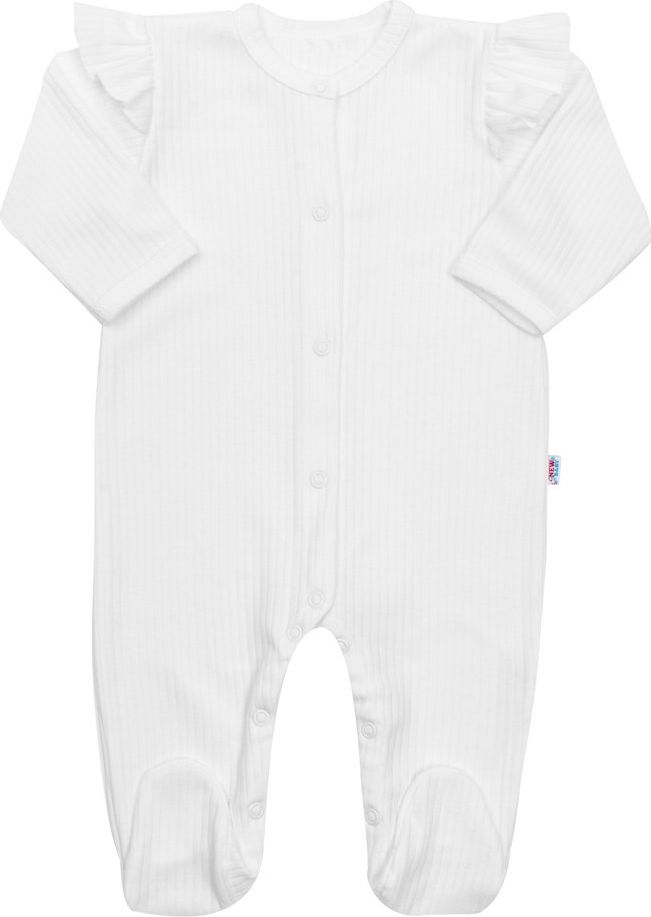 NEW BABY Kojenecký bavlněný overal New Baby Practical bílý holka 100% Bavlna 74 (6-9m) - obrázek 1