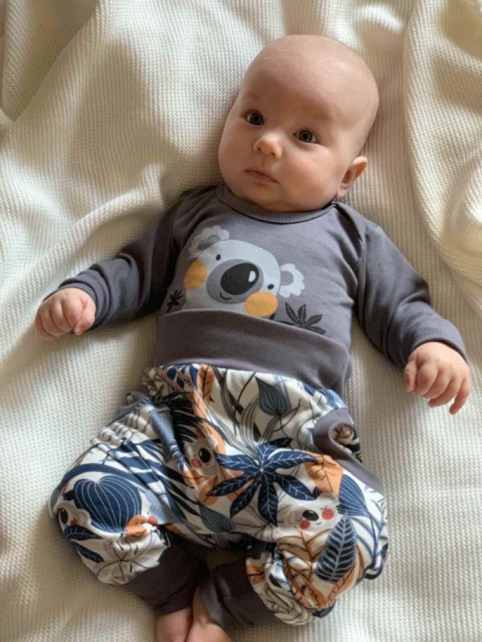 NEW BABY 2-dílná bavlněná souprava Rebel graphit 80 100% Bavlna 80 (9-12m) - obrázek 4