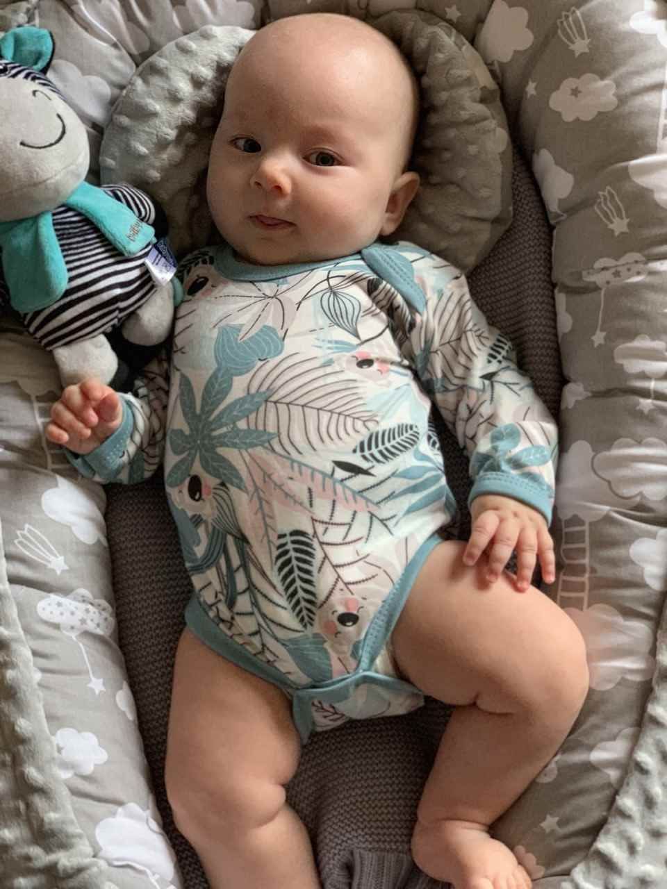 NEW BABY Kojenecké body Rebel mint 80 100% Bavlna 80 (9-12m) - obrázek 2